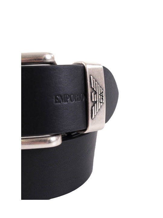 Emporio Armani Men's Leather Belt Black