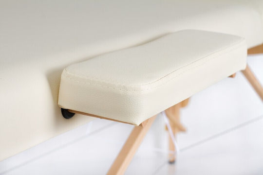 Rest Pro Classic 2 Wooden Portable/Folding Ecru Massage and Physiotherapy Bed 192x70cm