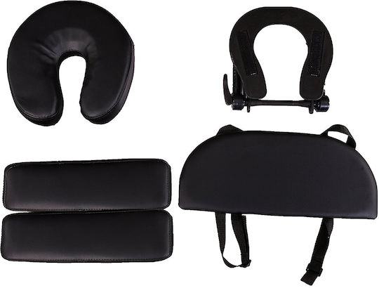 SuperOrtho Pro_2 Tragbares Zusammenklappbares Physiotherapie-Bett Schwarz aus Holz 190x71cm