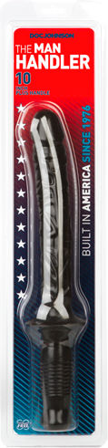 Doc Johnson Classic The Manhandler Glass Dildo Black 25cm