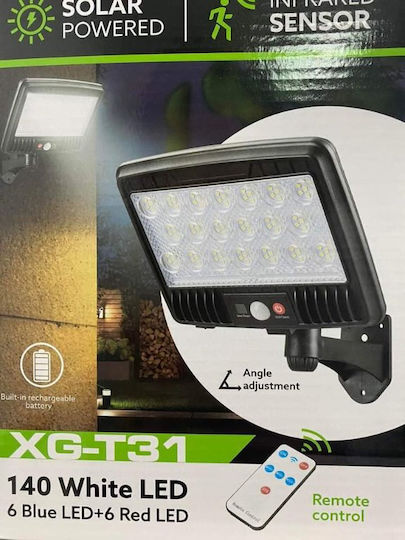 Pals XG-T31 Στεγανός Ηλιακός Προβολέας LED 50W RGB με Αισθητήρα Κίνησης και Τηλεχειριστήριο IP65