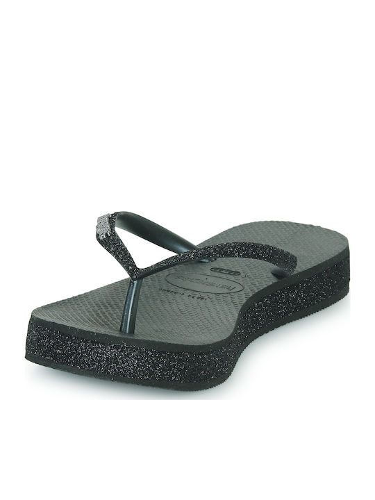 Slim Sparkle Women's Flip Flops Black