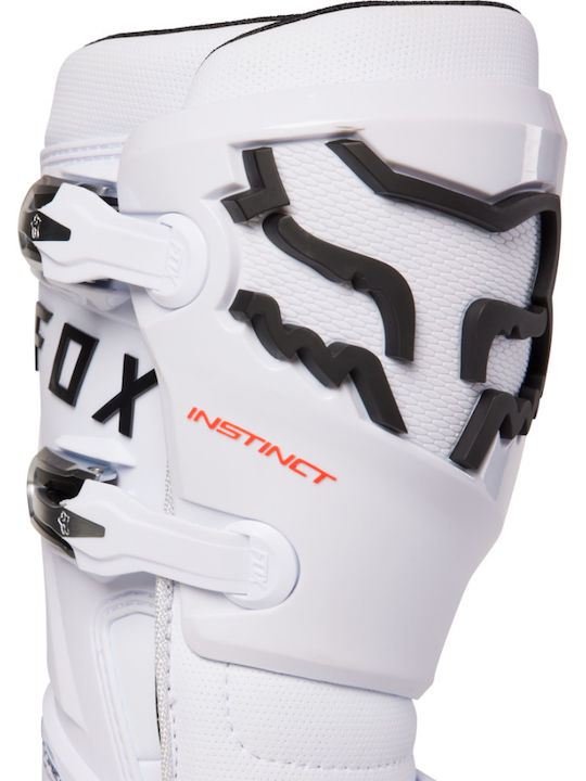 Fox Instinct 2.0 Cizme Motocross Bărbați Albi