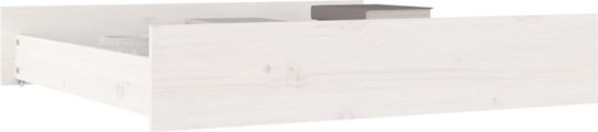 vidaXL Sertar de pat din Lemn cu Roți în Culoare Alb 95x93x18cm 2buc