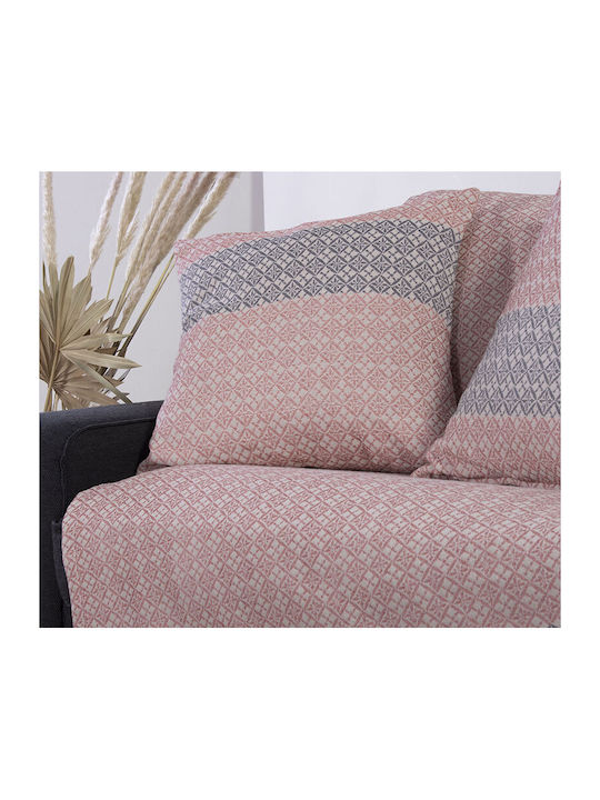 Nef-Nef Homeware Guaver Three-Seater Sofa Throw 170x300cm Pink