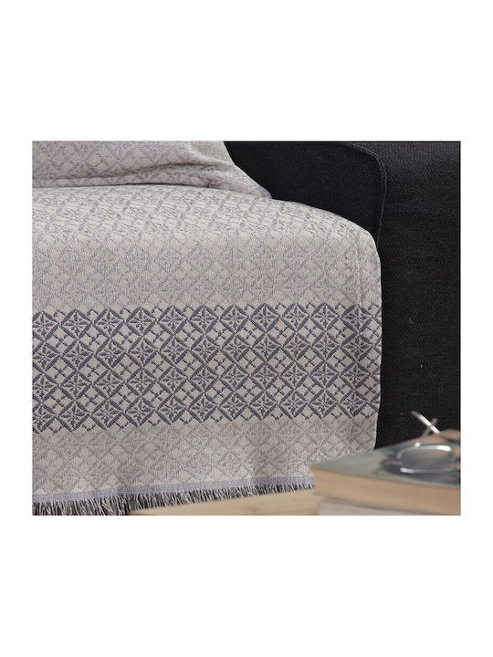 Nef-Nef Homeware Armchair Throw Guaver 170x180cm Grey