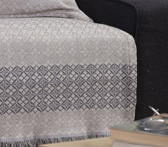 Nef-Nef Homeware Armchair Throw Guaver 170x180cm Grey