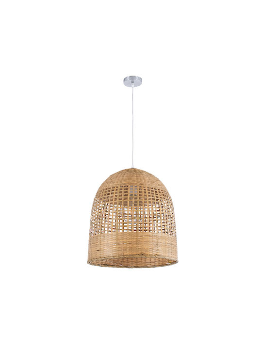 GloboStar Bora-Bora Beige Boho Bell Pendant Ceiling Light with E27 Socket 42x42cm
