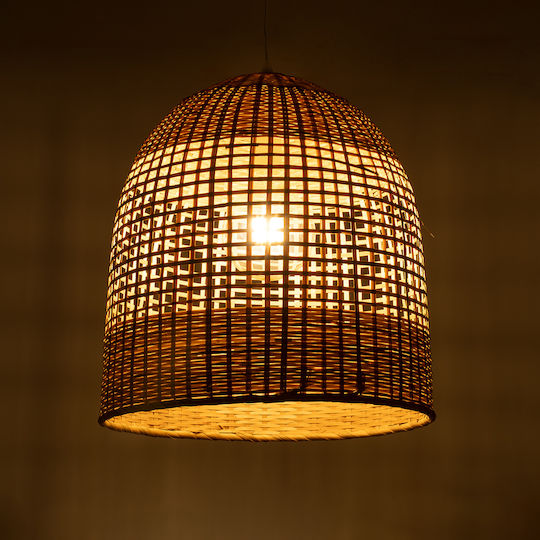 GloboStar Bora-Bora Beige Boho Bell Pendant Ceiling Light with E27 Socket 42x42x44cm