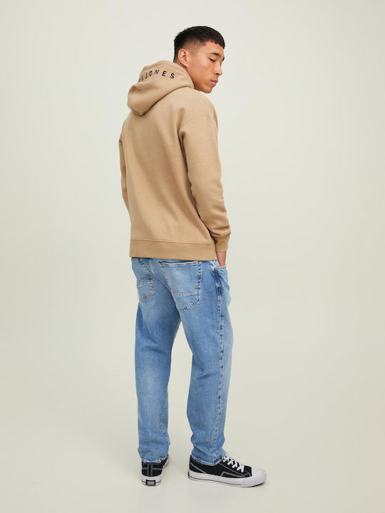 Jack & Jones Herren Sweatshirt mit Kapuze und Taschen Crockery