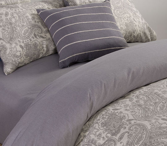 Nef-Nef Homeware Honor Σετ Σεντόνια Μονά 160x260εκ. Grey (3τμχ)