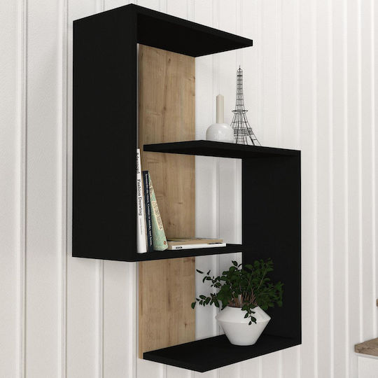 Shelf Ayanna Natural / Black 72x22x90cm