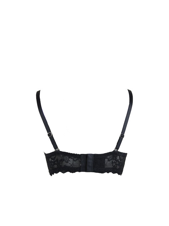 Miss Rosy Balconette Balconette Bra without Padding Black