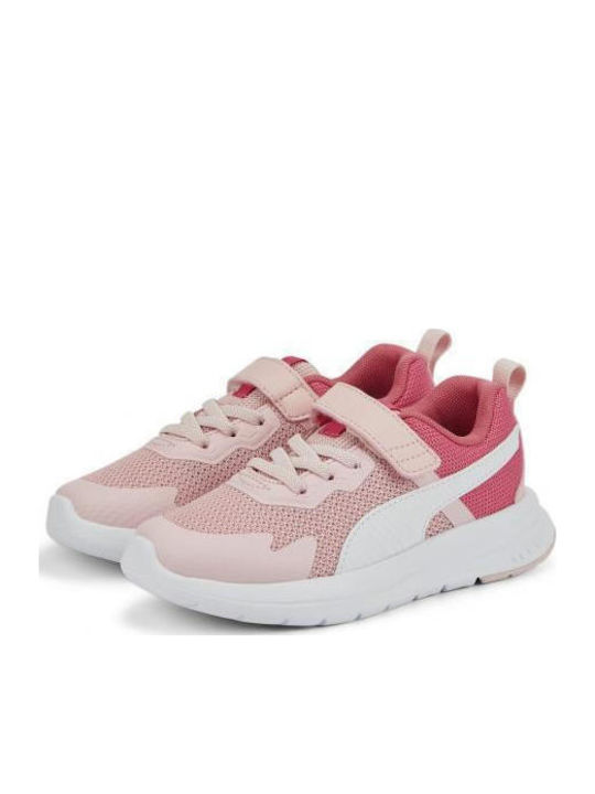 Evolve Run Mesh Kids Sports Shoes Running with Hoop & Loop Closure Pink