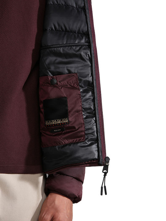 Aerons Men's Winter Puffer Jacket Burgundy