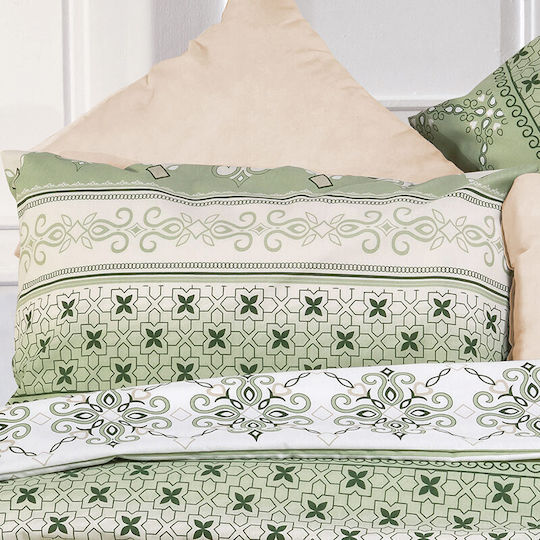 Dimcol Καλλιπάτειρα Μαξιλαροθήκη με Φάσα 334 L.Green / Olive 50x70εκ.