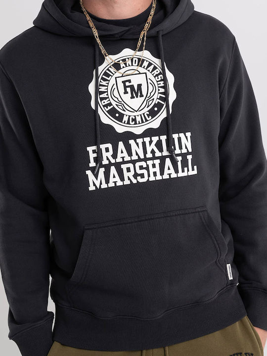Crest Logo Sweatshirt With Hood Black White