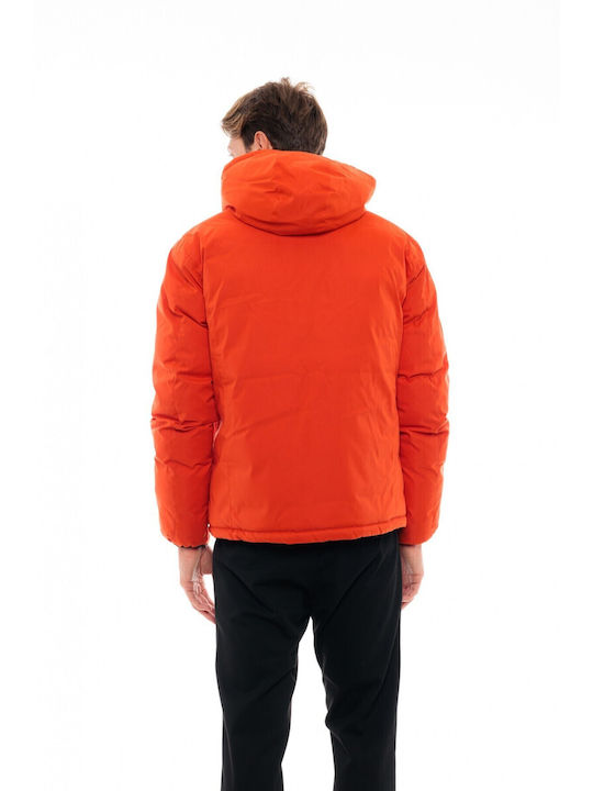 Splendid Men's Bomber Jacket Orange/Navy Blue