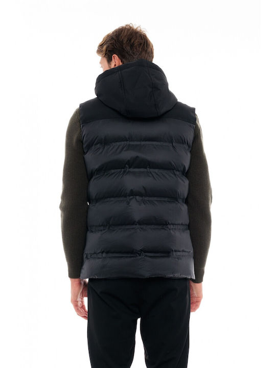 Biston Ärmellos Herren Jacke Puffer Schwarz