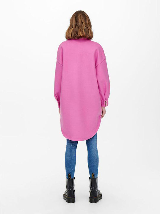 Trillion Γυναικείο Ροζ Overshirt Oversized