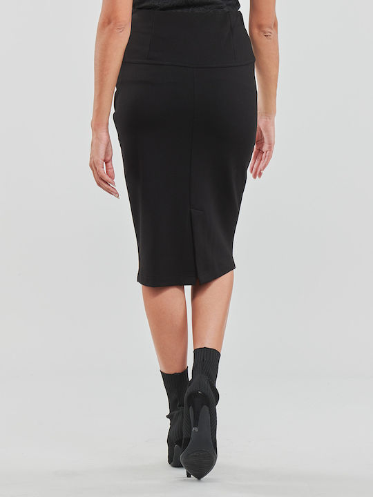 Guess Pencil High Waist Midi Skirt in Black color