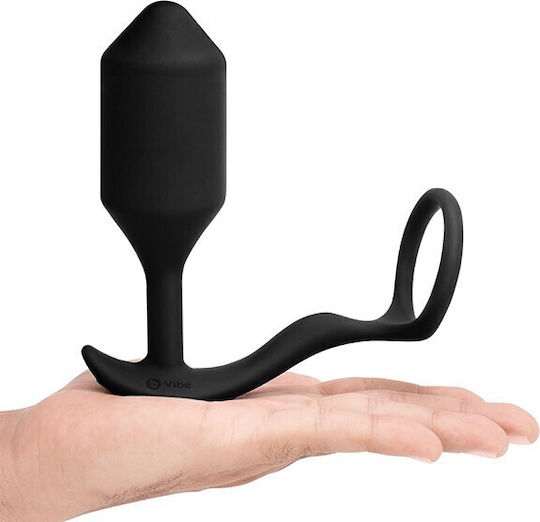 b-Vibe Vibrating Snug & Tug Πρωκτική Σφήνα με Δόνηση XLarge Μαύρη