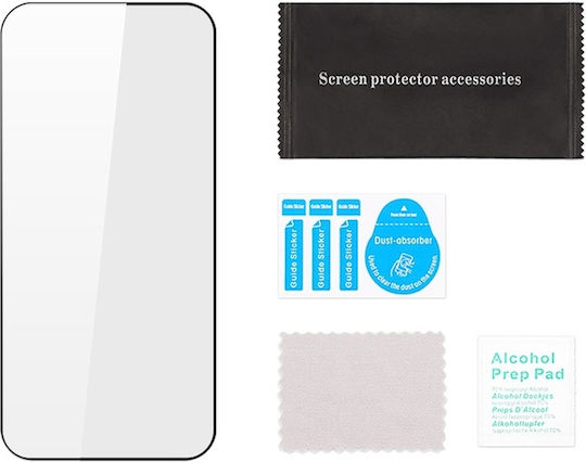 Dux Ducis Case Friendly Full Face Tempered Glass Μαύρο (iPhone 14 Pro Max)