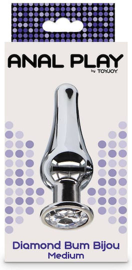 ToyJoy Diamond Bum Bijou Anal Plug Medium Silver 11cm
