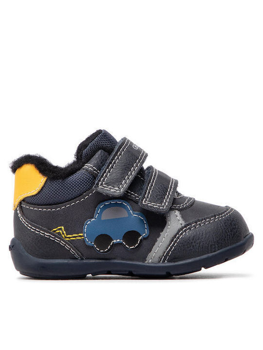 Geox Elthan Kids Sneakers Anatomic with Scratch Navy Blue