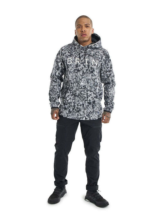 Burton Crown Men's Sweatshirt with Hood and Pockets Gray