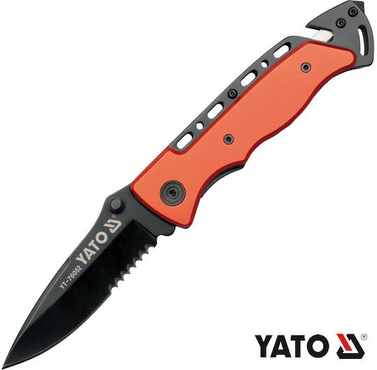 Yato Pocket Knife Orange with Blade made of Stainless Steel