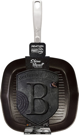Berlinger Haus Shine Basalt Collection Grill made of Aluminum with Non-Stick Coating 28cm