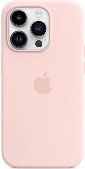 Apple Umschlag Rückseite Silikon Chalk Pink (iPhone 14 Pro)