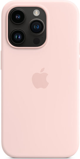 Apple Umschlag Rückseite Silikon Chalk Pink (iPhone 14 Pro)