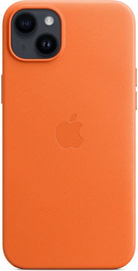 Apple Leather Case with MagSafe Back Cover Δερμάτινο Πορτοκαλί (iPhone 14 Plus)