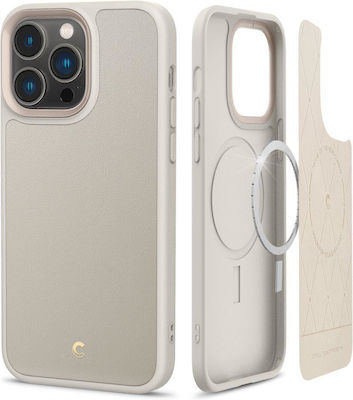 Spigen Cyrill Kajuk Mag Coperta din spate Piele artificială / Silicon Cream (iPhone 14 Pro Max) ACS04880