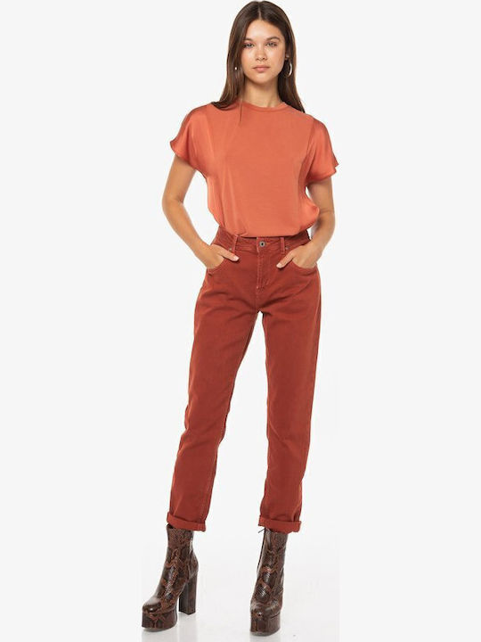 Violet Γυναικείο Jean Παντελόνι σε Mom Εφαρμογή Violet re