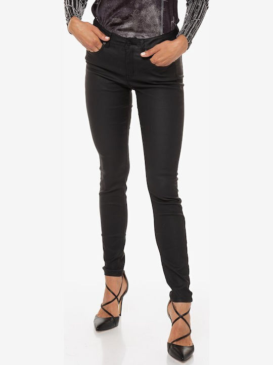 Nela Γυναικείο Jean Παντελόνι σε Skinny Εφαρμογή Μαύρο