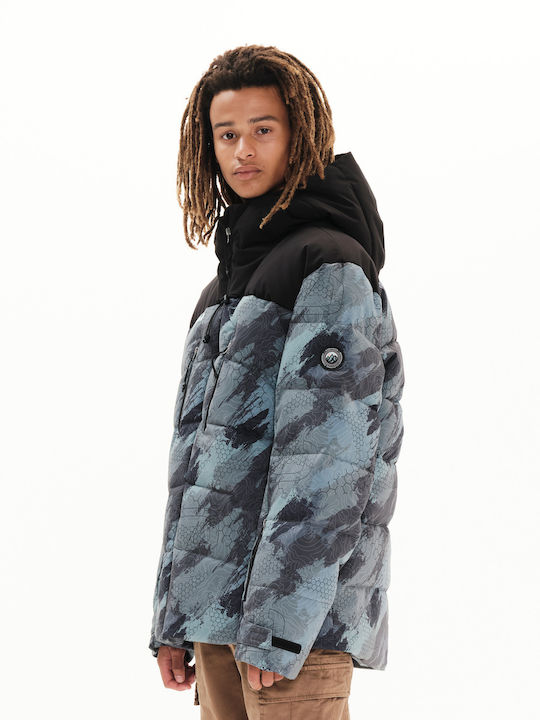 Winter Jacket Puffer Olive Black