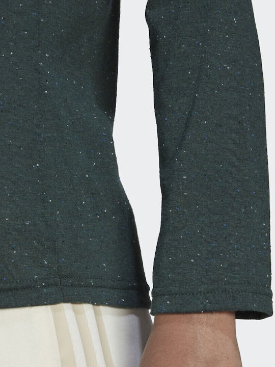 Women's Blouse Cotton Long Sleeve Shadow Green Mel