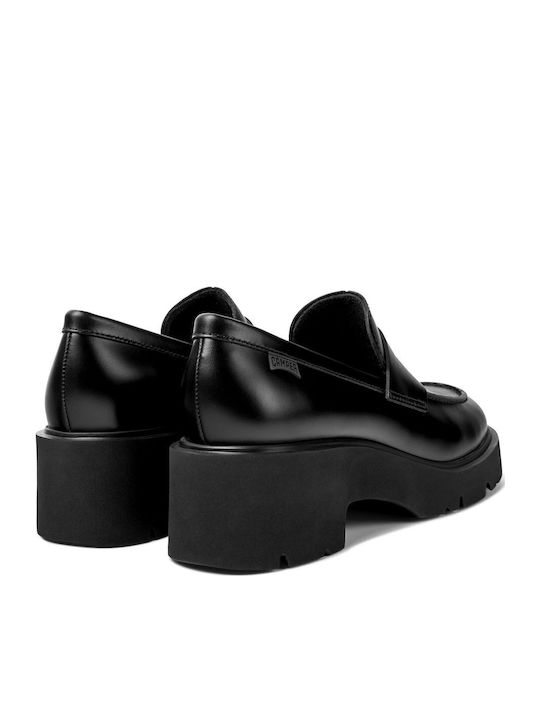 Milah Leather Women's Moccasins in Black Color