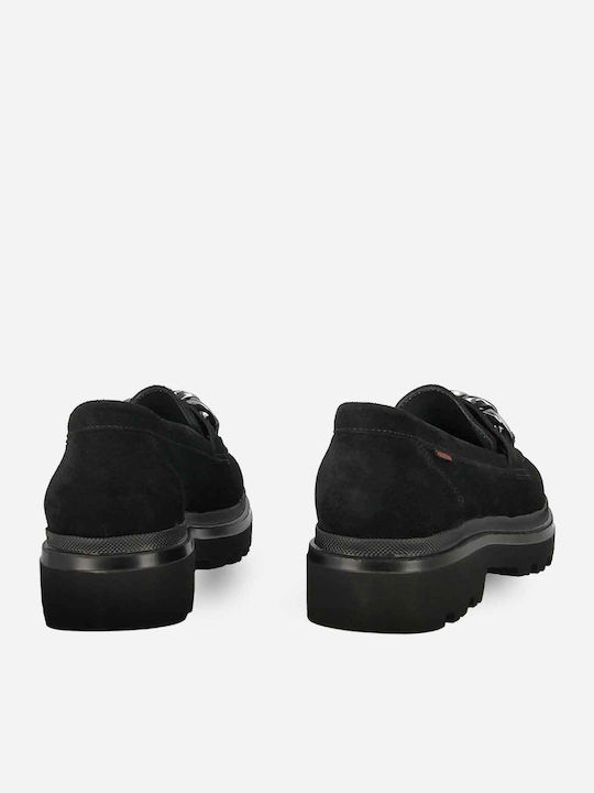 Women's Moccasins Black Suede