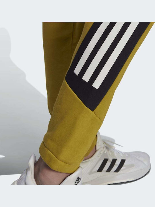 Future Icons 3-Stripes Παντελόνι Φόρμας με Λάστιχο Κίτρινο