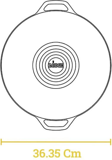 Lodge Wok made of Cast Iron 35.5cm