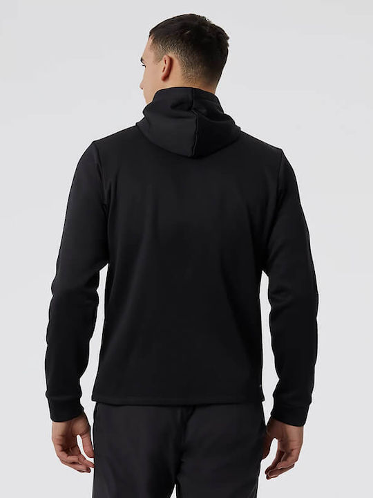 New Balance Men's Sweatshirt Jacket with Hood and Pockets Black