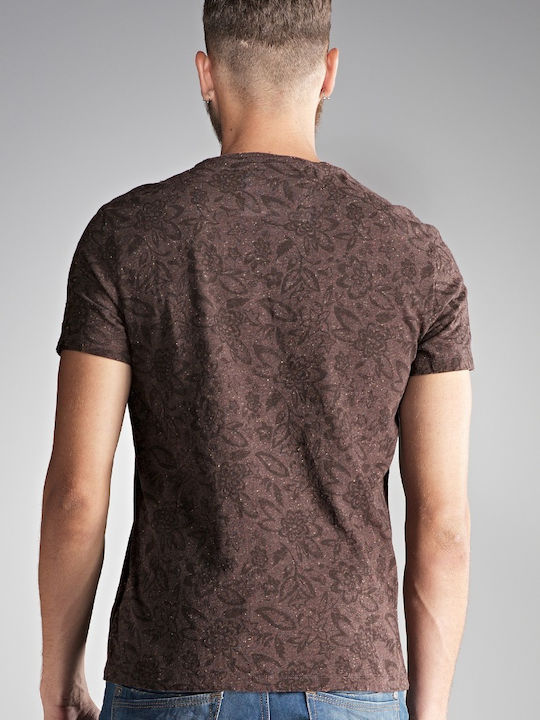 Edward Jeans Stairway Men's Short Sleeve T-shirt Brown