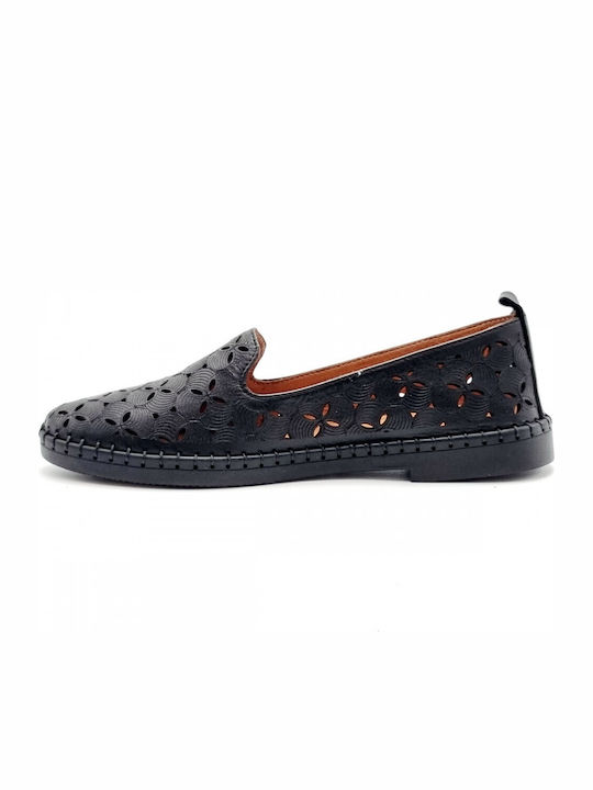 Women's Leather Loafers Black