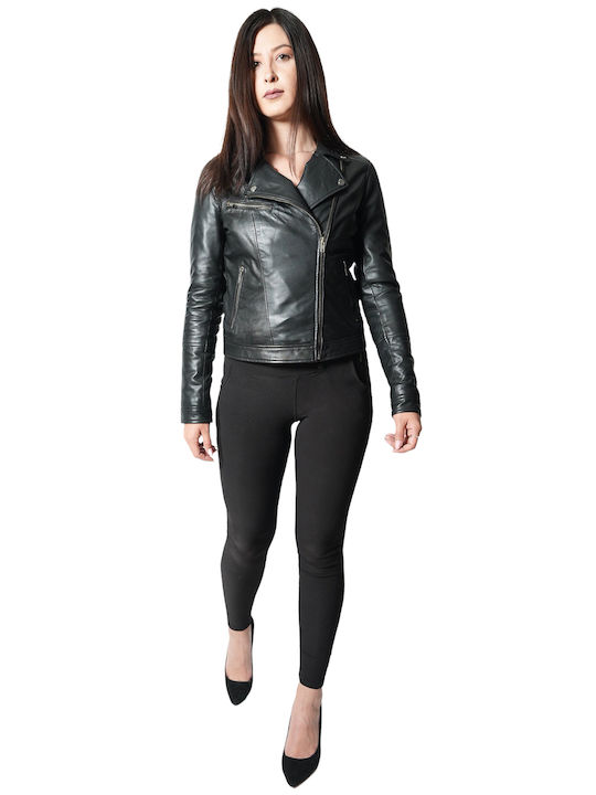 BO-SANDRA WOMEN'S BLACK LEATHER JACKET