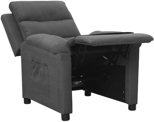 Relaxsessel mit Fußhocker Dark Grey 74x92x101.5cm