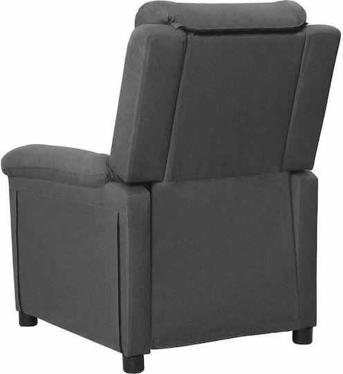 Relaxsessel mit Fußhocker Dark Grey 74x92x101.5cm
